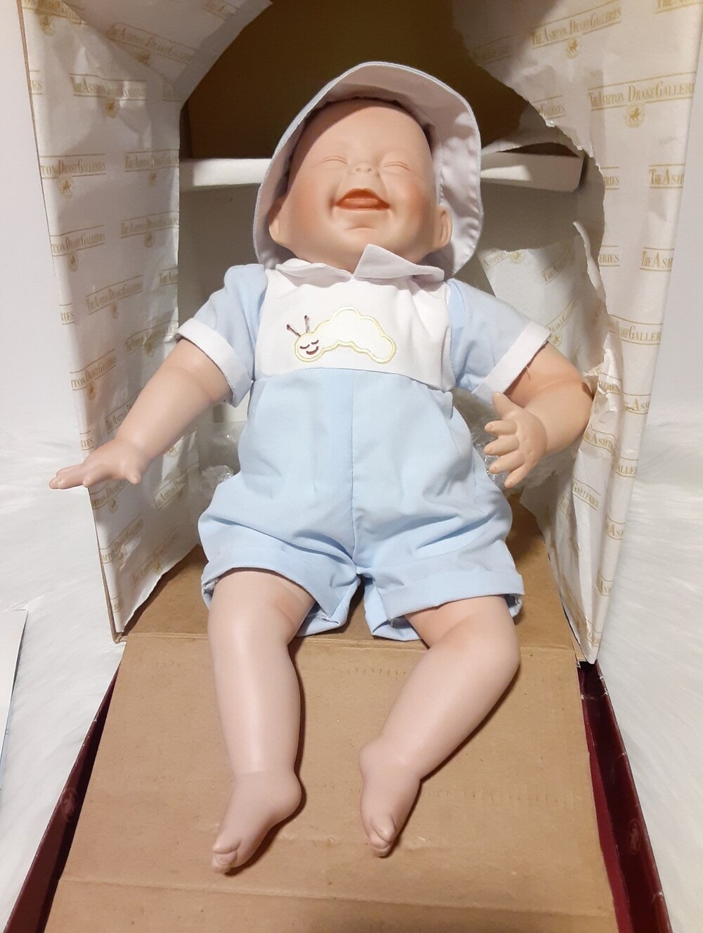 "Tickles" Ashton Drake Galleries Porcelain Doll w/ COA Vintage 1992 Infant Baby